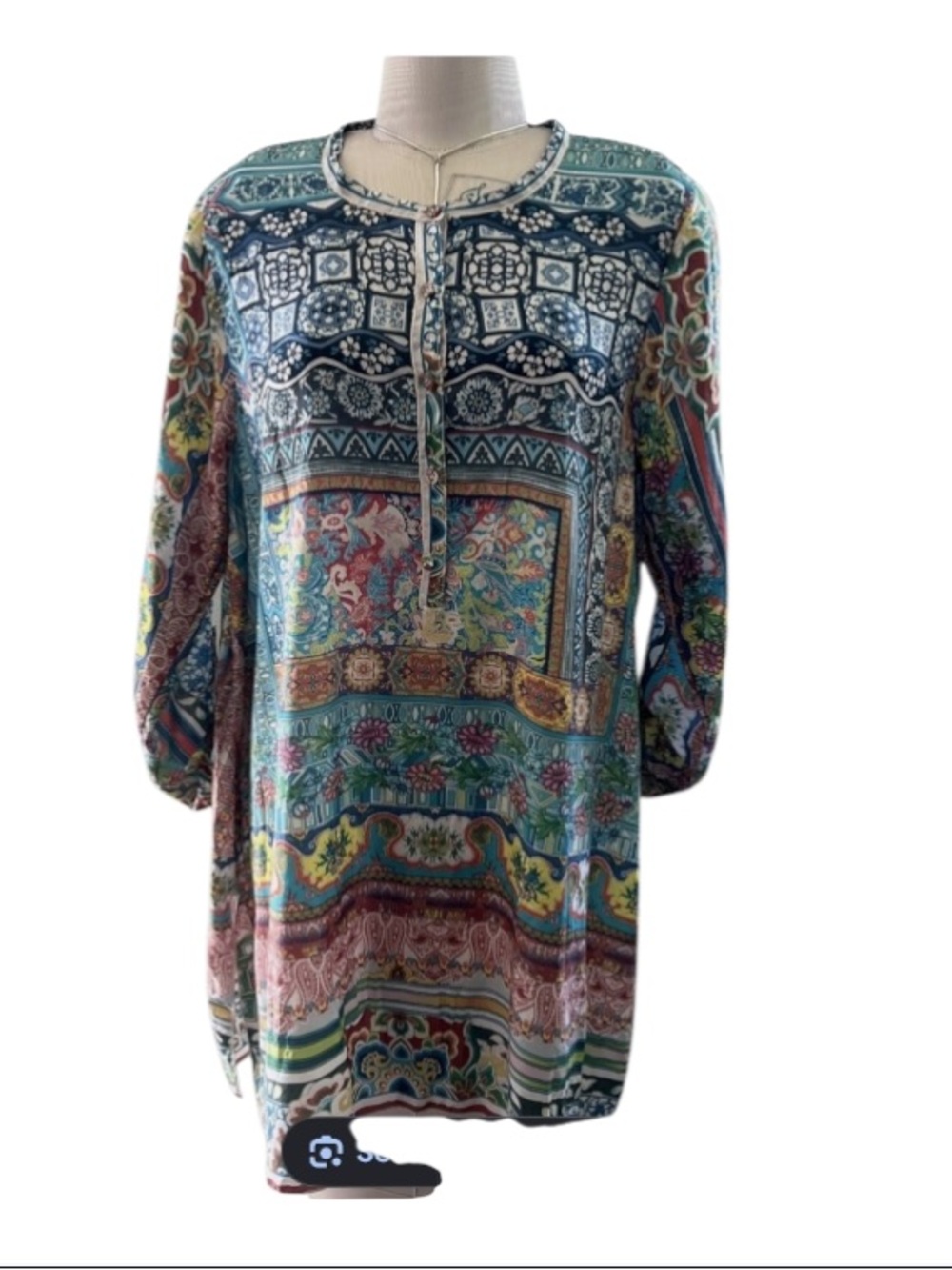 Johnny Was Silk Tunic blouse